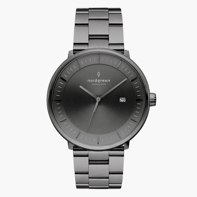 Brushed Metal Dial - 3-Link